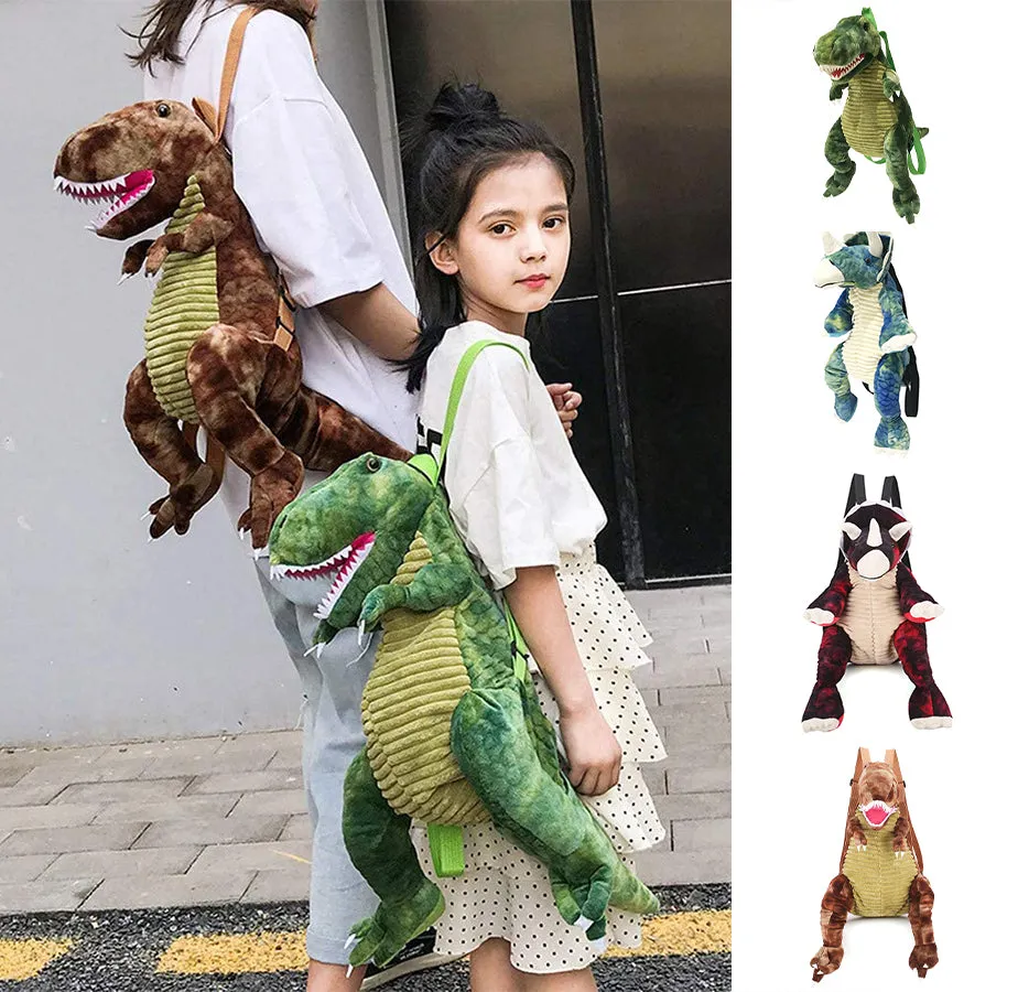 3D Dinosaur Soft Plush Backpack Children Backpack Creative Gifts