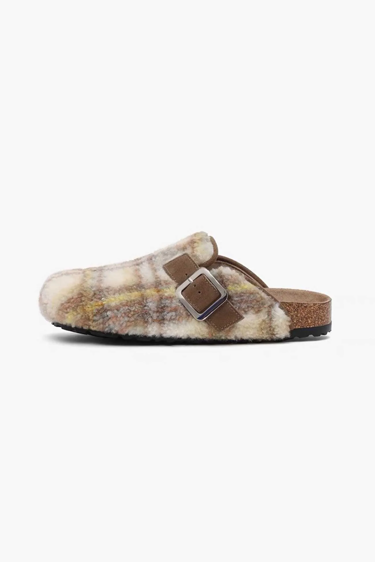 Amozae-Plaid Plush Slip-on Slippers