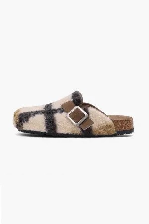 Amozae-Plaid Plush Slip-on Slippers