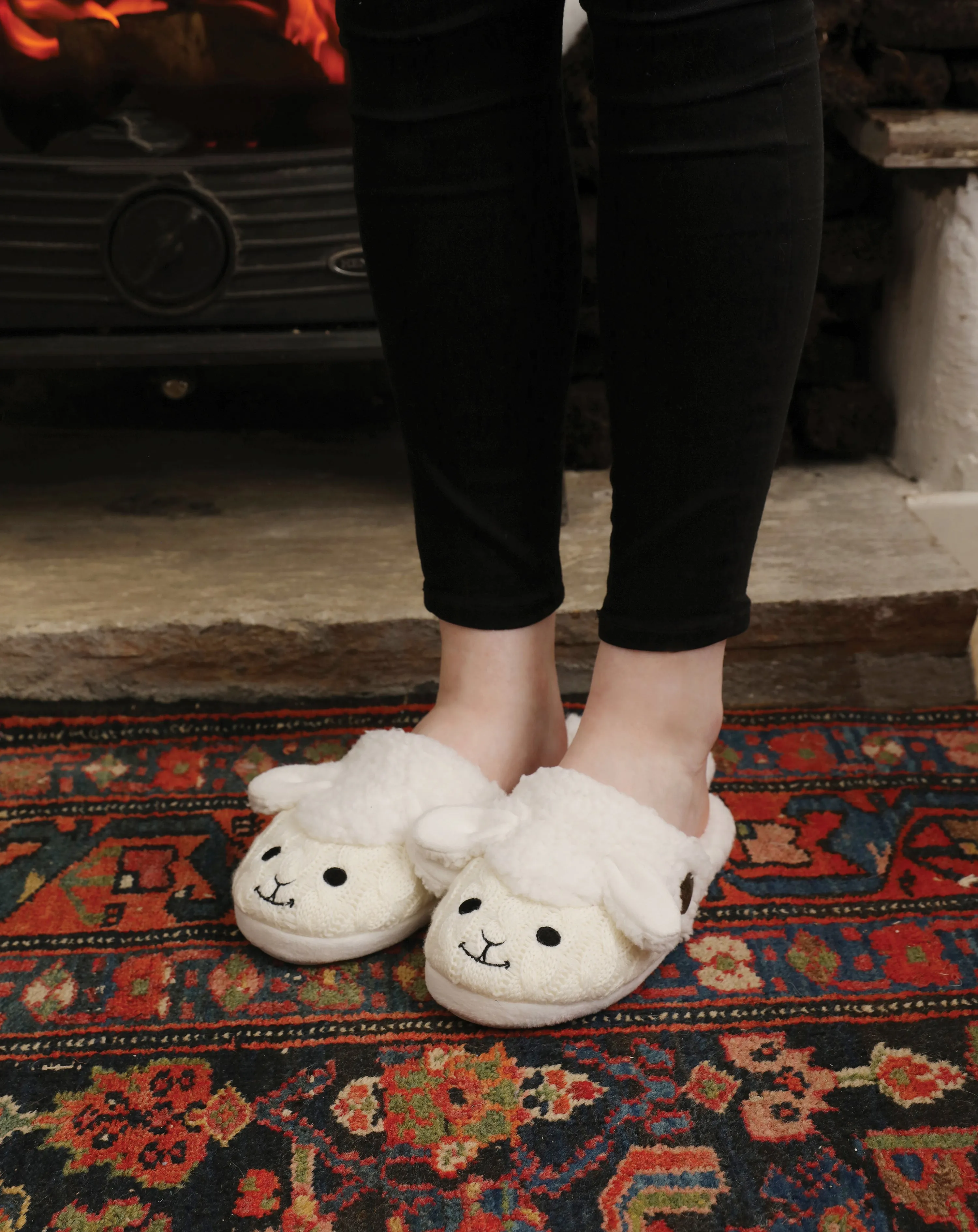 Aran Sheep Slip-on Adult Slippers