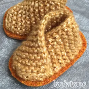 Baby Knitted Crossover Slipper Kit in Soft Sparkle Yarn