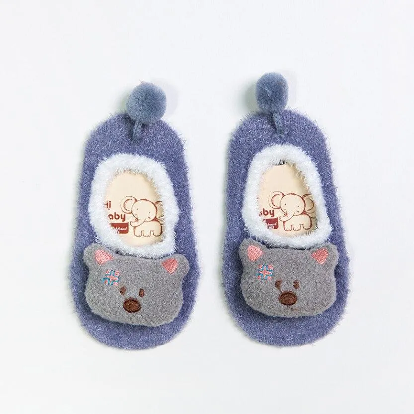 Baby Unisex Warm 3D Cartoon Non-slip Casual Slippers