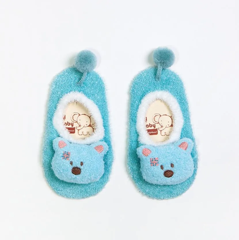 Baby Unisex Warm 3D Cartoon Non-slip Casual Slippers