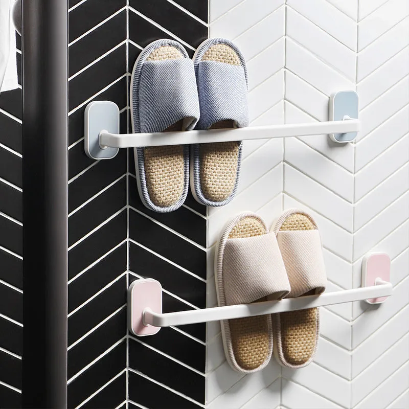 Bathroom Slippers Shelf Wall-mounted Non-perforated Shelf