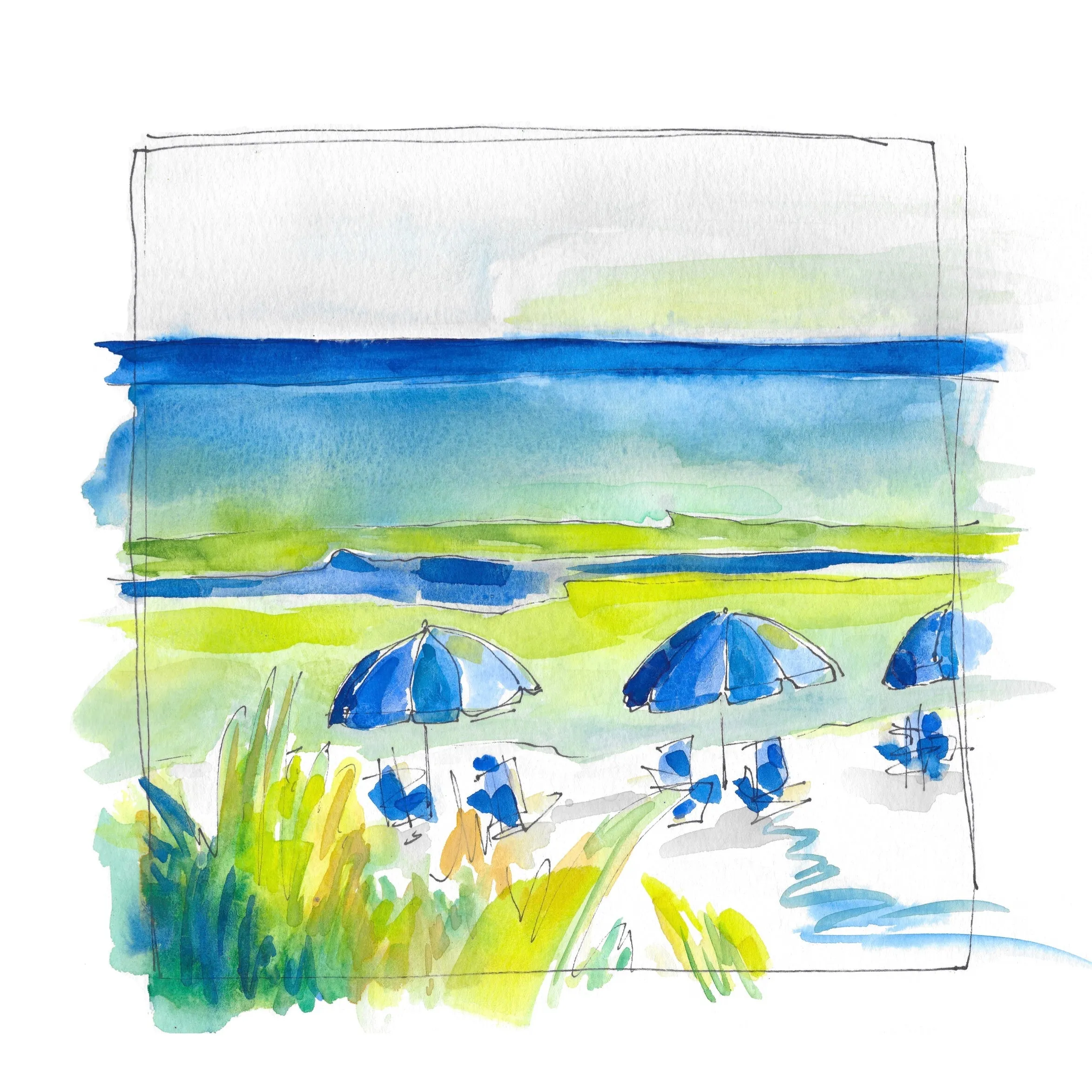 Beach Watercolors