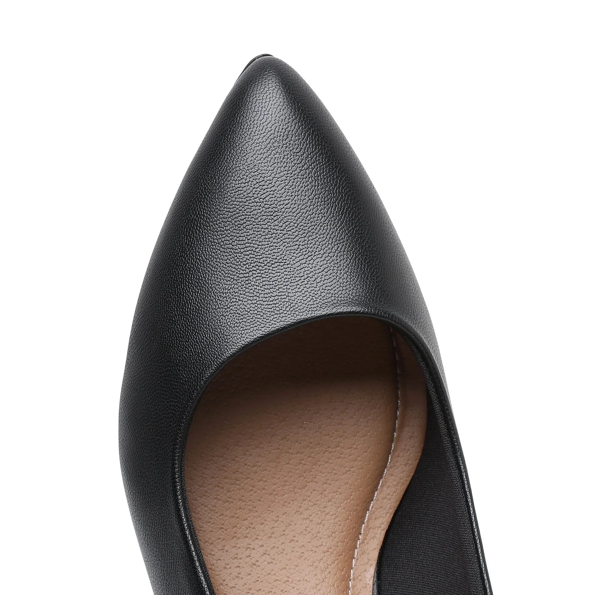 Black Nappa Sling Back Pumps for Women (739.021)