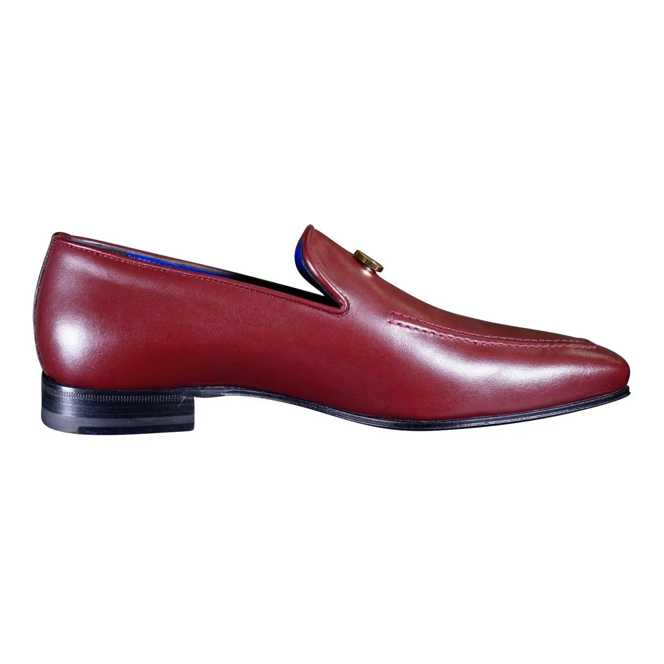 Bordo With Yellow Gold Hardware Leather Loafers