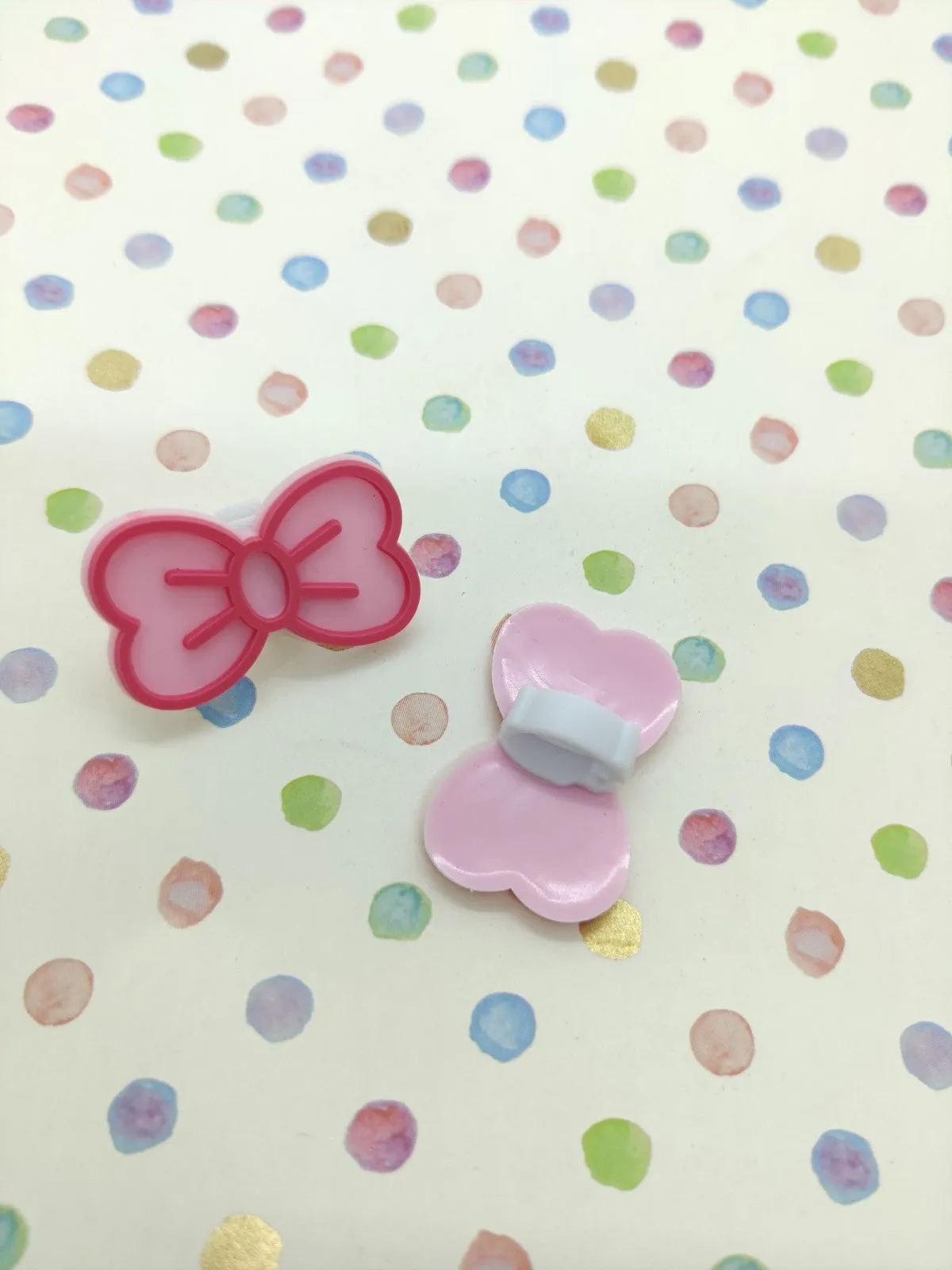 BOW SHOE CHARMS - PINK