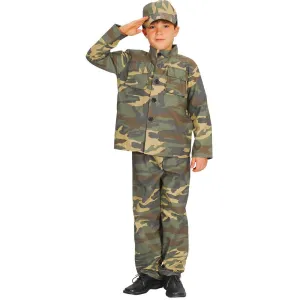 Boys Action Commando Army Solider Halloween Costume