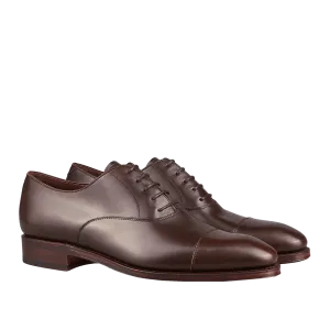 Brown Calf Rain Captoe Rain Oxford Shoes