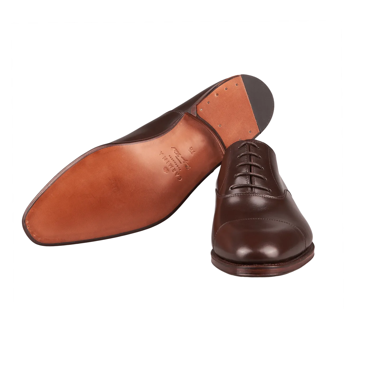 Brown Calf Rain Captoe Rain Oxford Shoes