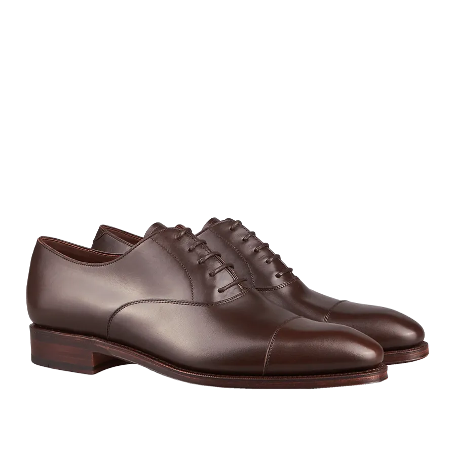 Brown Calf Rain Captoe Rain Oxford Shoes