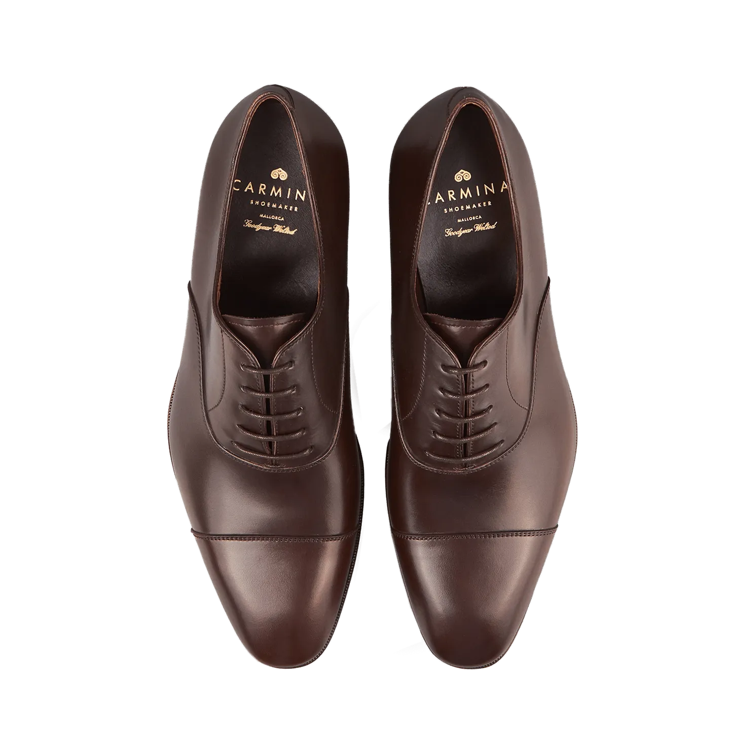 Brown Calf Rain Captoe Rain Oxford Shoes