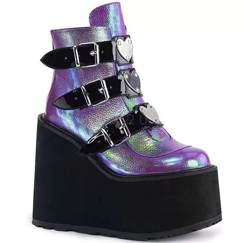 Buckle Platform Boots