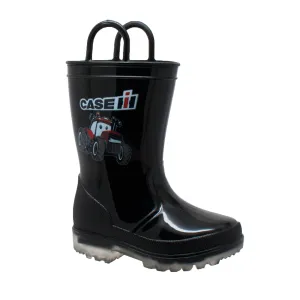 Case IH Kids Boys Black PVC Work Boots