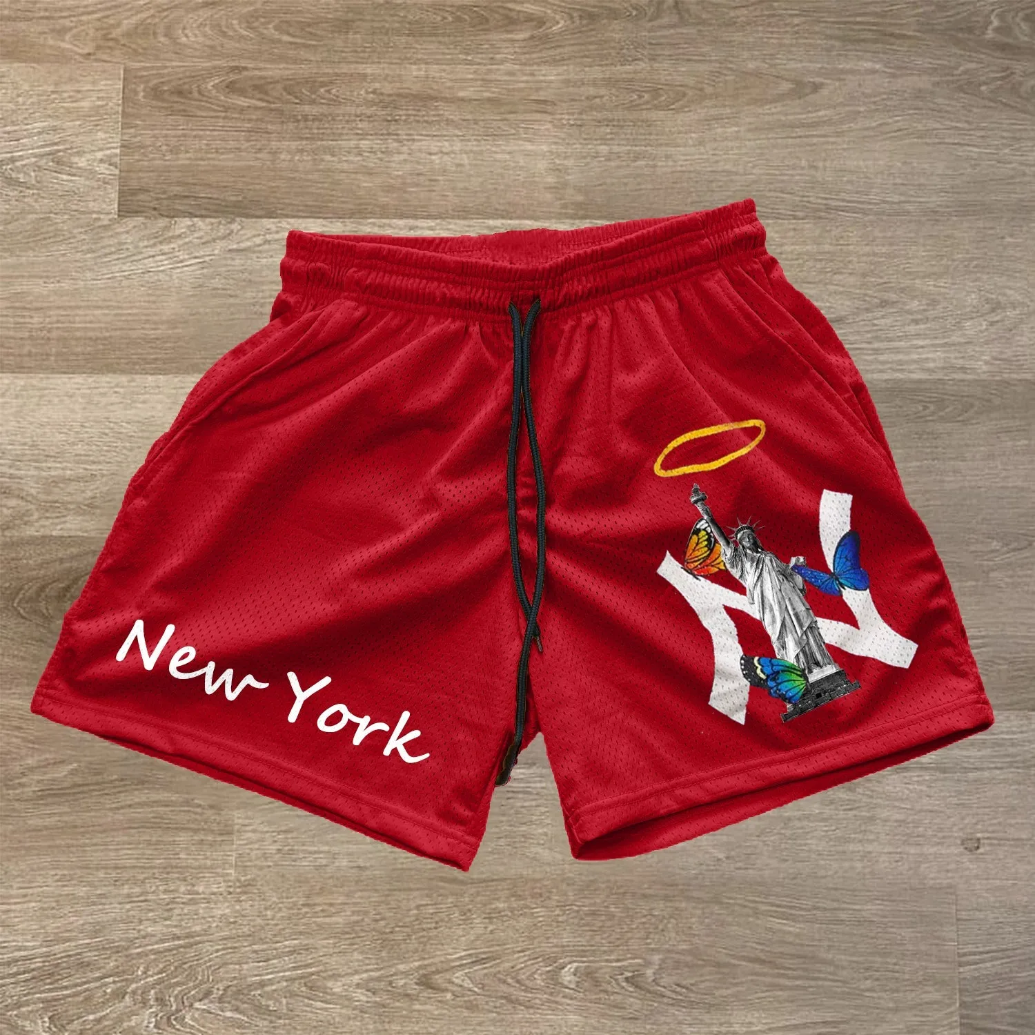 Chic Casual Print New York Shorts