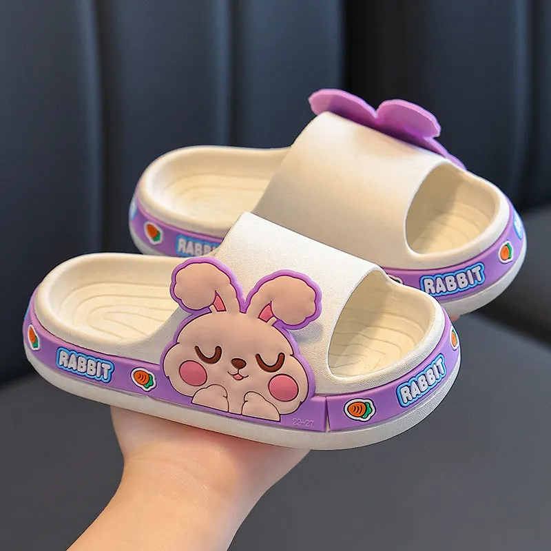 Children, girls, parent-child cartoon slippers, full of cuteness, soft, wear-resistant, non-slip, bathing slippers