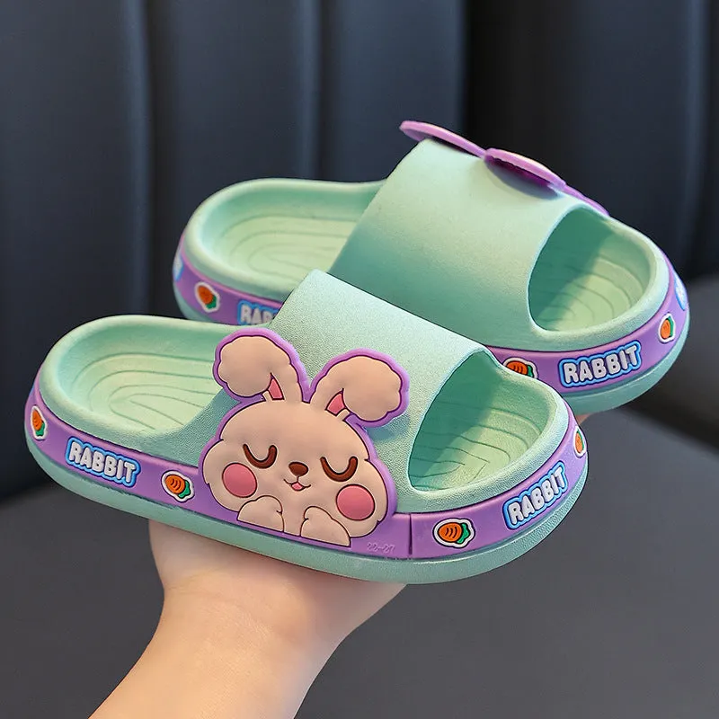 Children, girls, parent-child cartoon slippers, full of cuteness, soft, wear-resistant, non-slip, bathing slippers