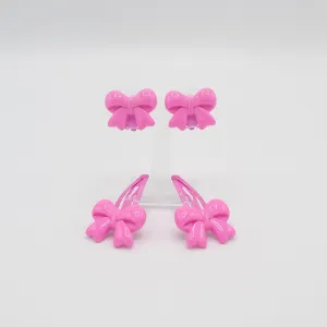 clip on earring bow hair clip set for girl