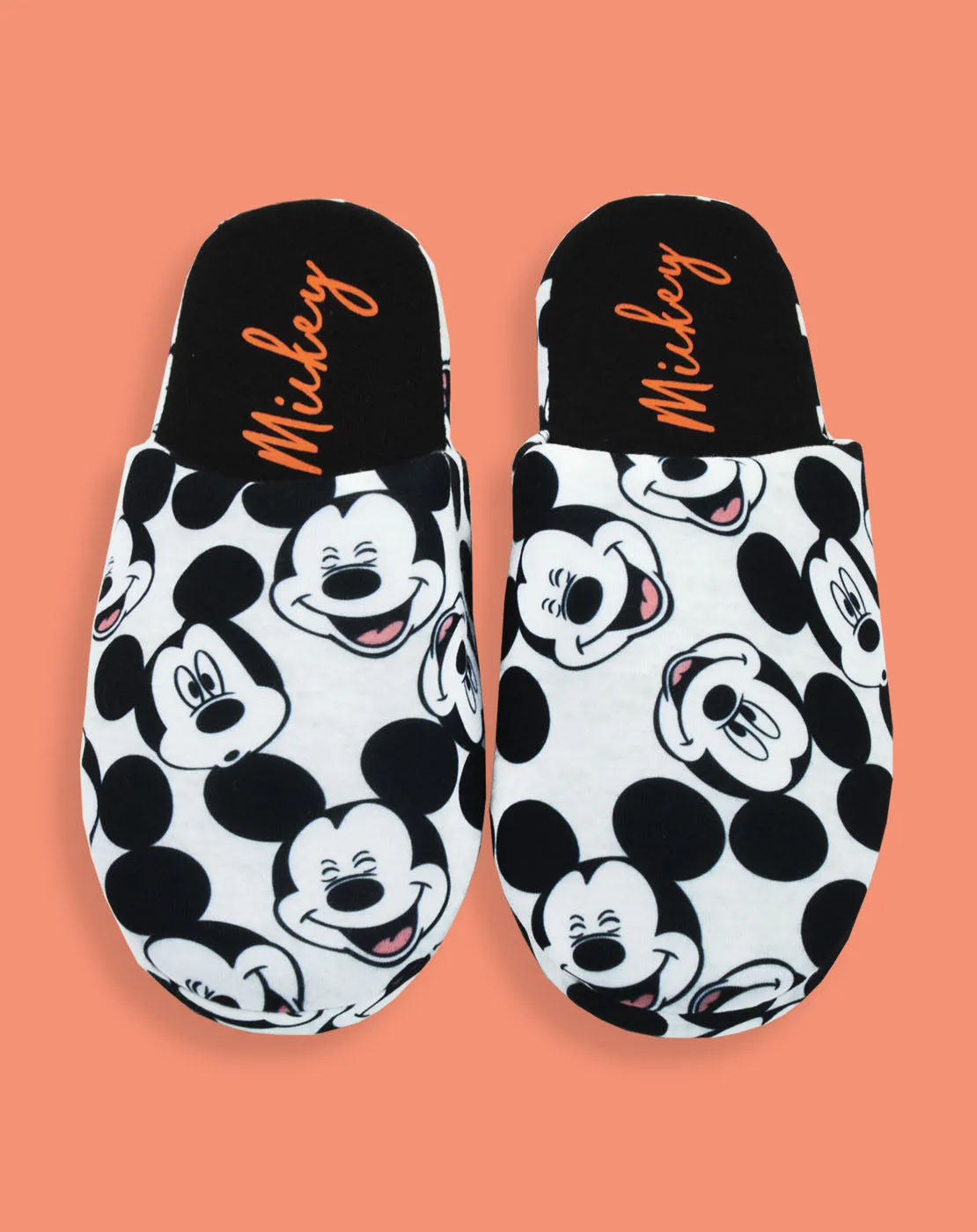 Disney Mickey Mouse All Over Print Women's/Ladies Slip-On Slippers