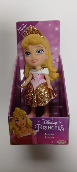 Disney Princess Mini Toddler Doll Aurora In Pink/Gold Dress