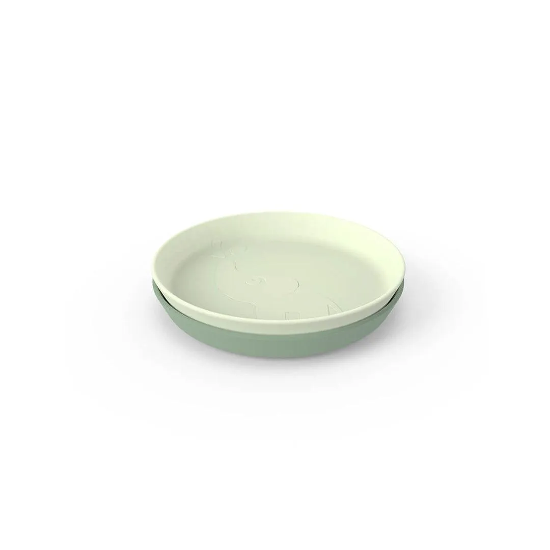 Done by Deer Kiddish Plate - 2 Pack - Green - Elphee