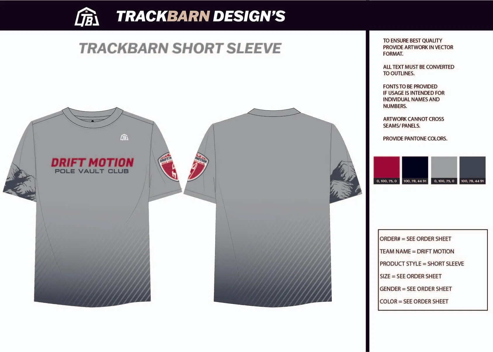 Drift-Motion- Mens Stretch Light Training Tee