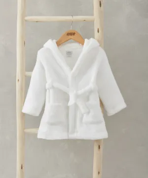 Faux Fur Dressing Gown - White