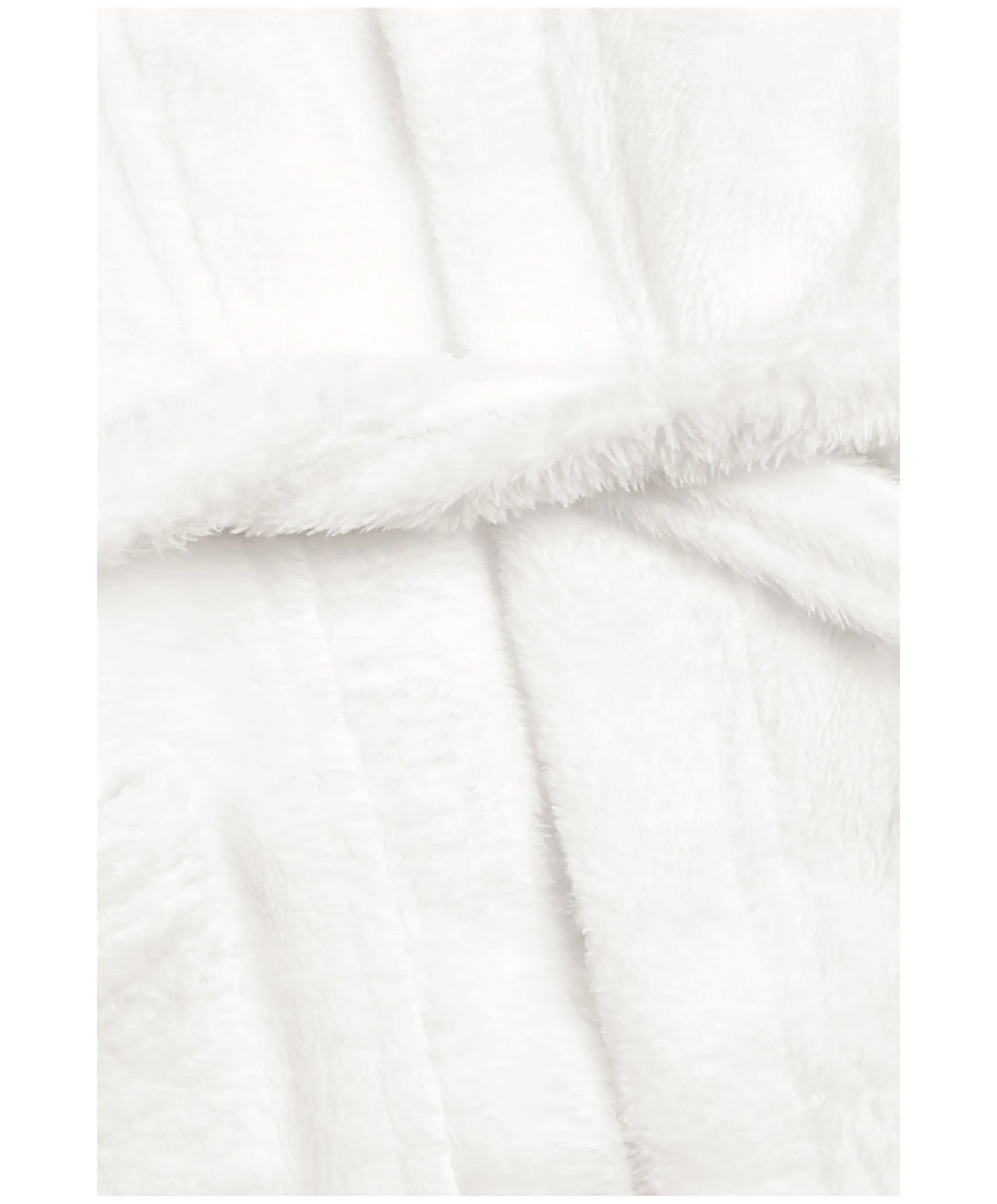 Faux Fur Dressing Gown - White