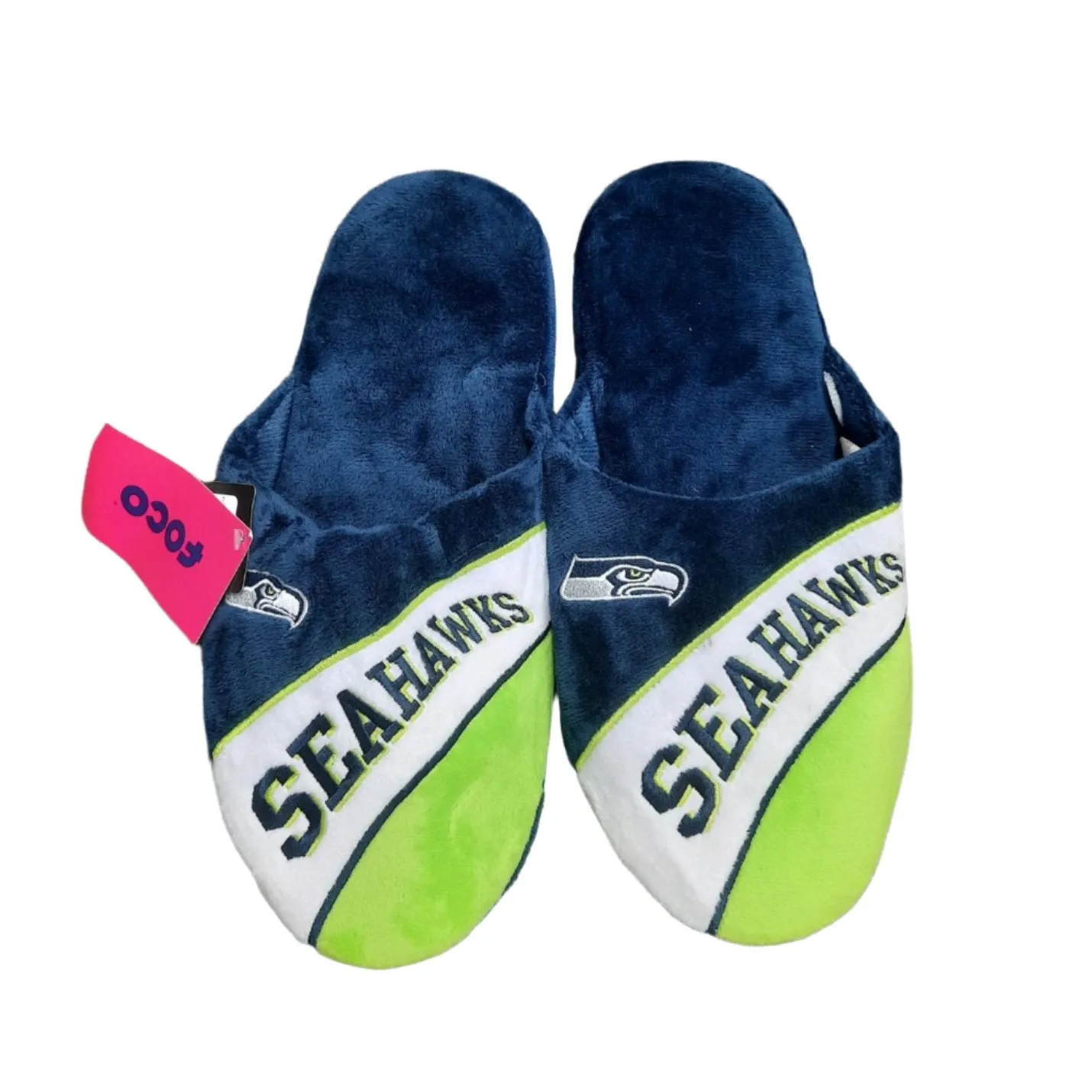 FOCO Men's NFL Seattle Seahawks Action Curve Slippers