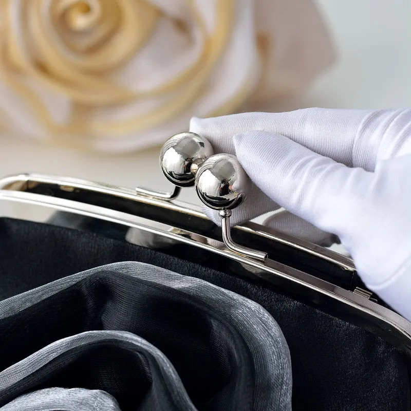 Ladies Flower Clutch Bag -  Elegant Evening Bag - Small Bridal Clutch Purse