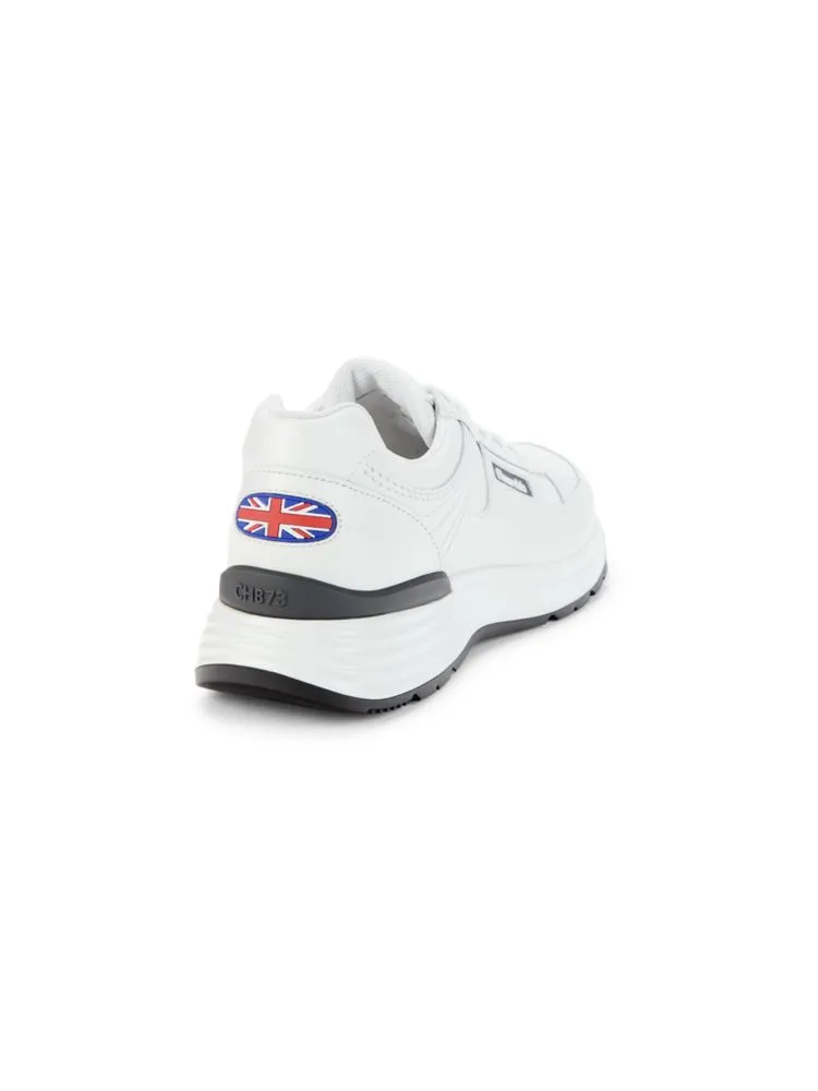 Leather sneakers with Church'S logo, white