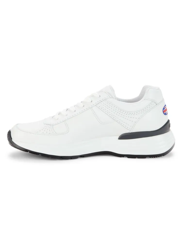 Leather sneakers with Church'S logo, white