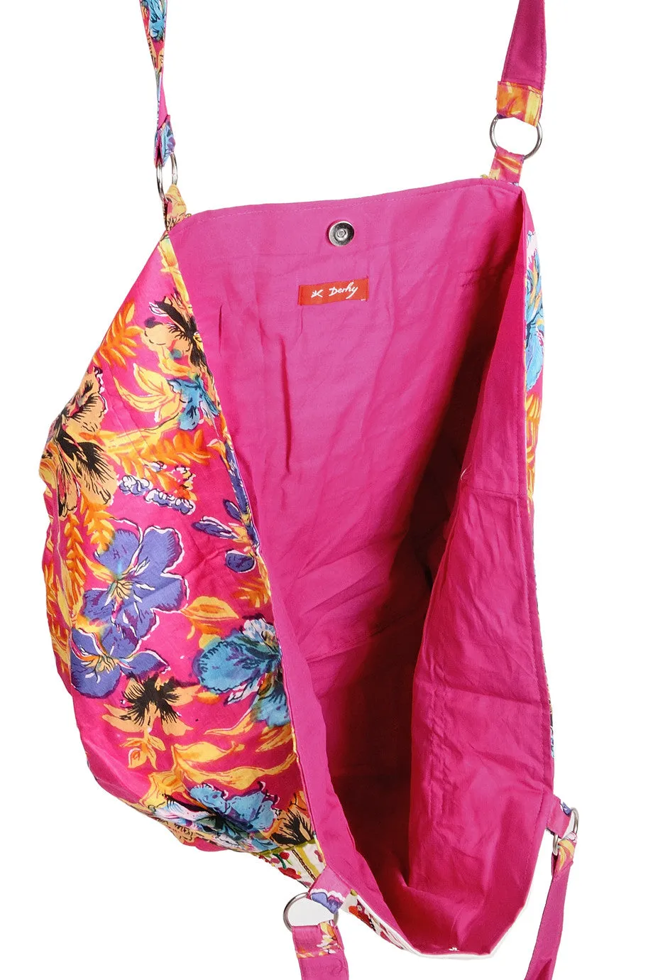 MANOUCHE Fuchsia Flower Tote