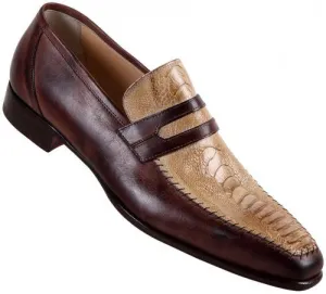 Mauri - '1033' Ostrich Leg/Calf Penny Loafer