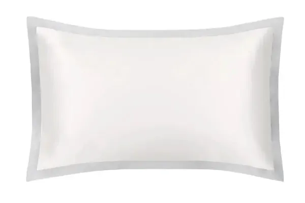 Mayfairsilk Ivory and Oyster Grey Oxford Pure Silk Pillowcase