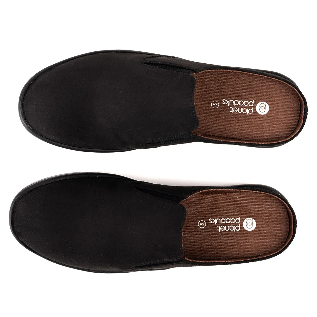 Nest Mules Vegan Suede Black Women Slip-ons Thrift Edit