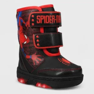 New - Marvel Toddler Boys' Spider-Man Winter Boots - Red/Black 9T