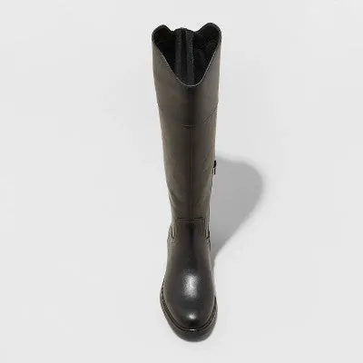 New - Women's Sienna Tall Dress Boots - A New Day Black 9.5