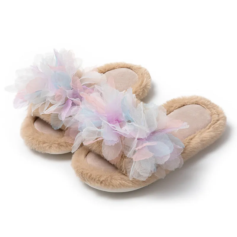 Petals Cotton Slippers Home Plush