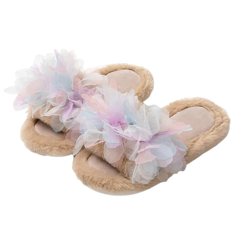 Petals Cotton Slippers Home Plush