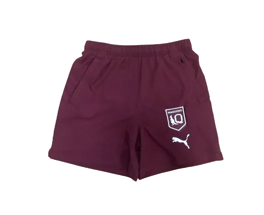 Puma 2024 Qrl Maroons Shorts Replica Maroon Youth