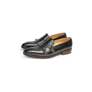 Refined Exotic Leather Monk Strap Party Loafers