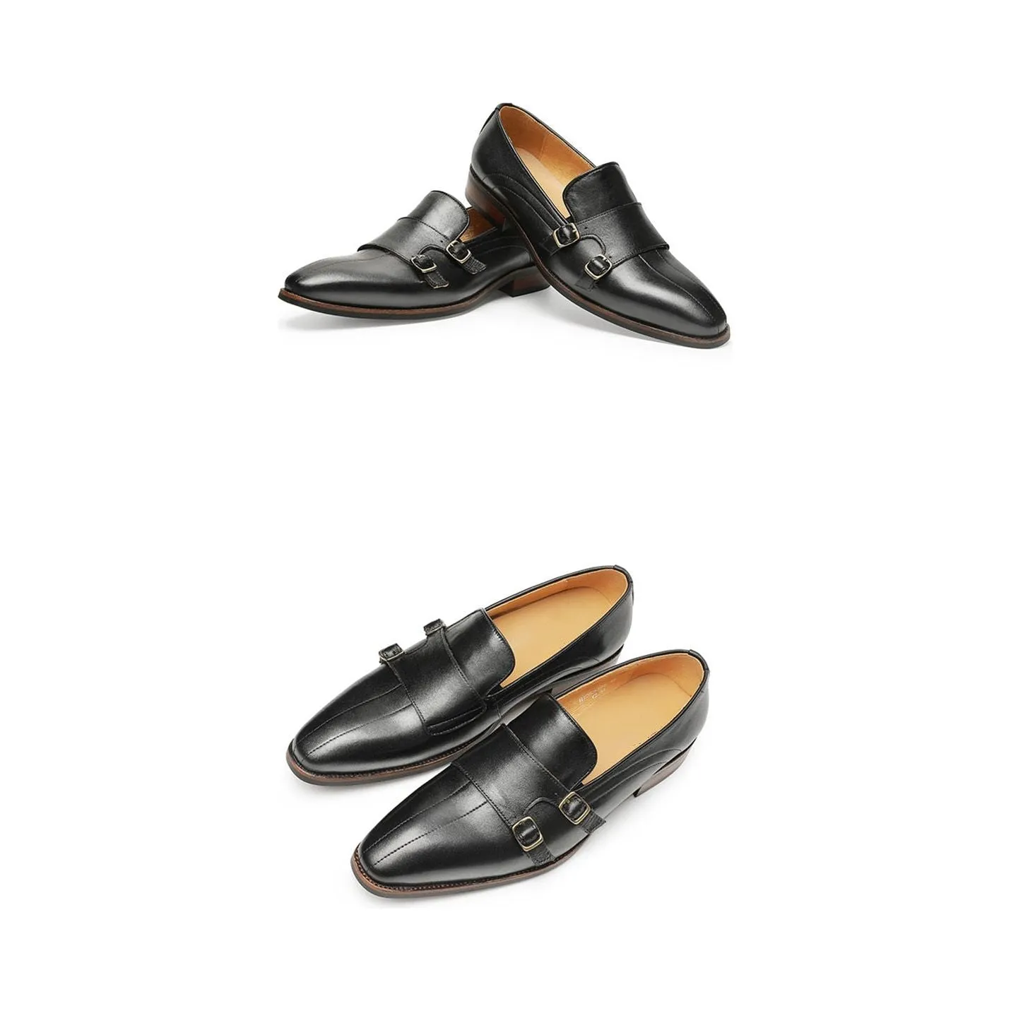 Refined Exotic Leather Monk Strap Party Loafers