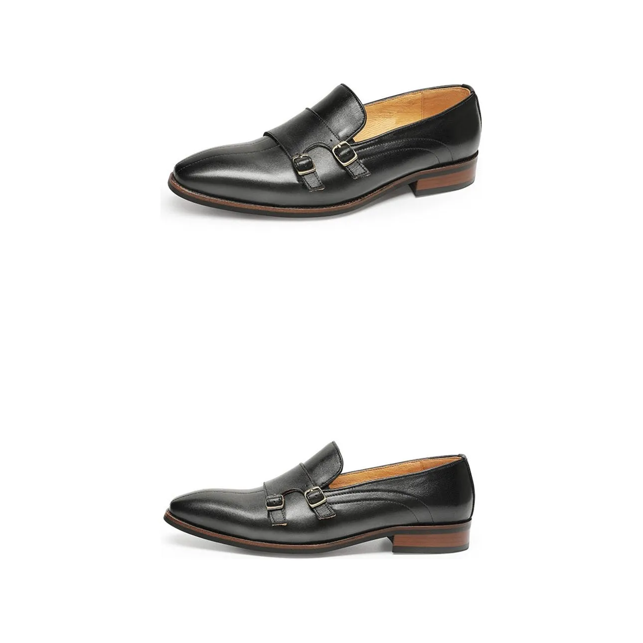 Refined Exotic Leather Monk Strap Party Loafers