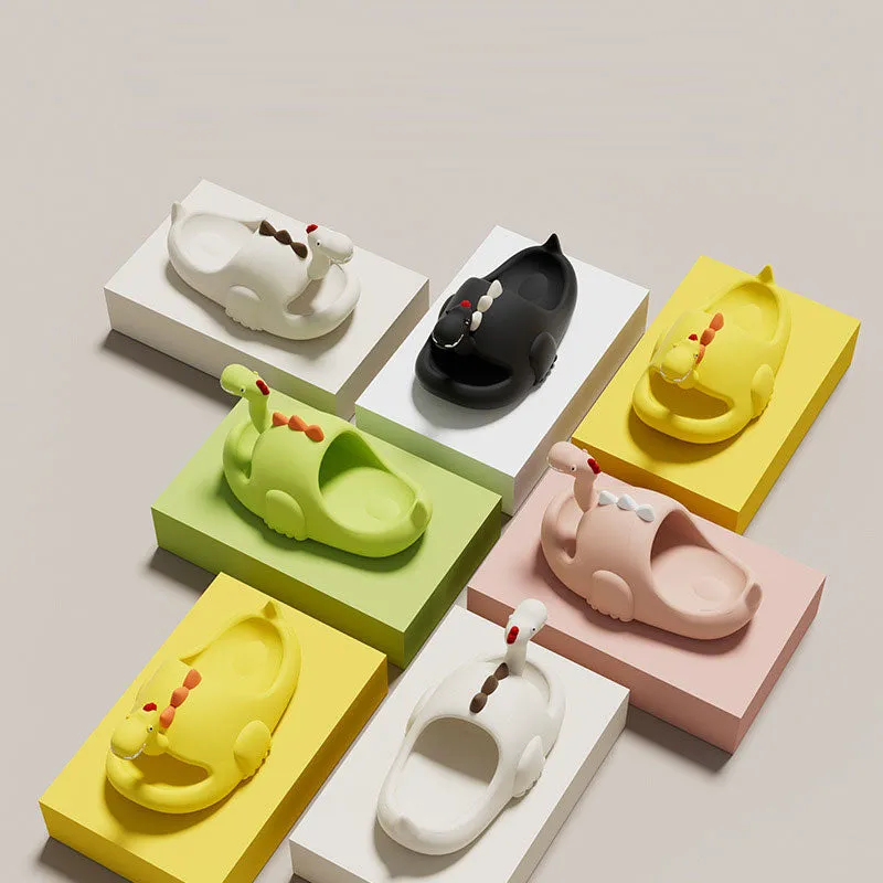 Slippers for women in summer cute cartoon indoor home bathroom bath EVA slippers that feel like stepping on shit and can be worn outside