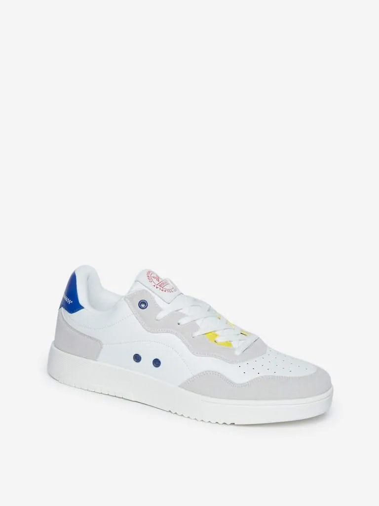 SOLEPLAY White Colour-Block Sneakers