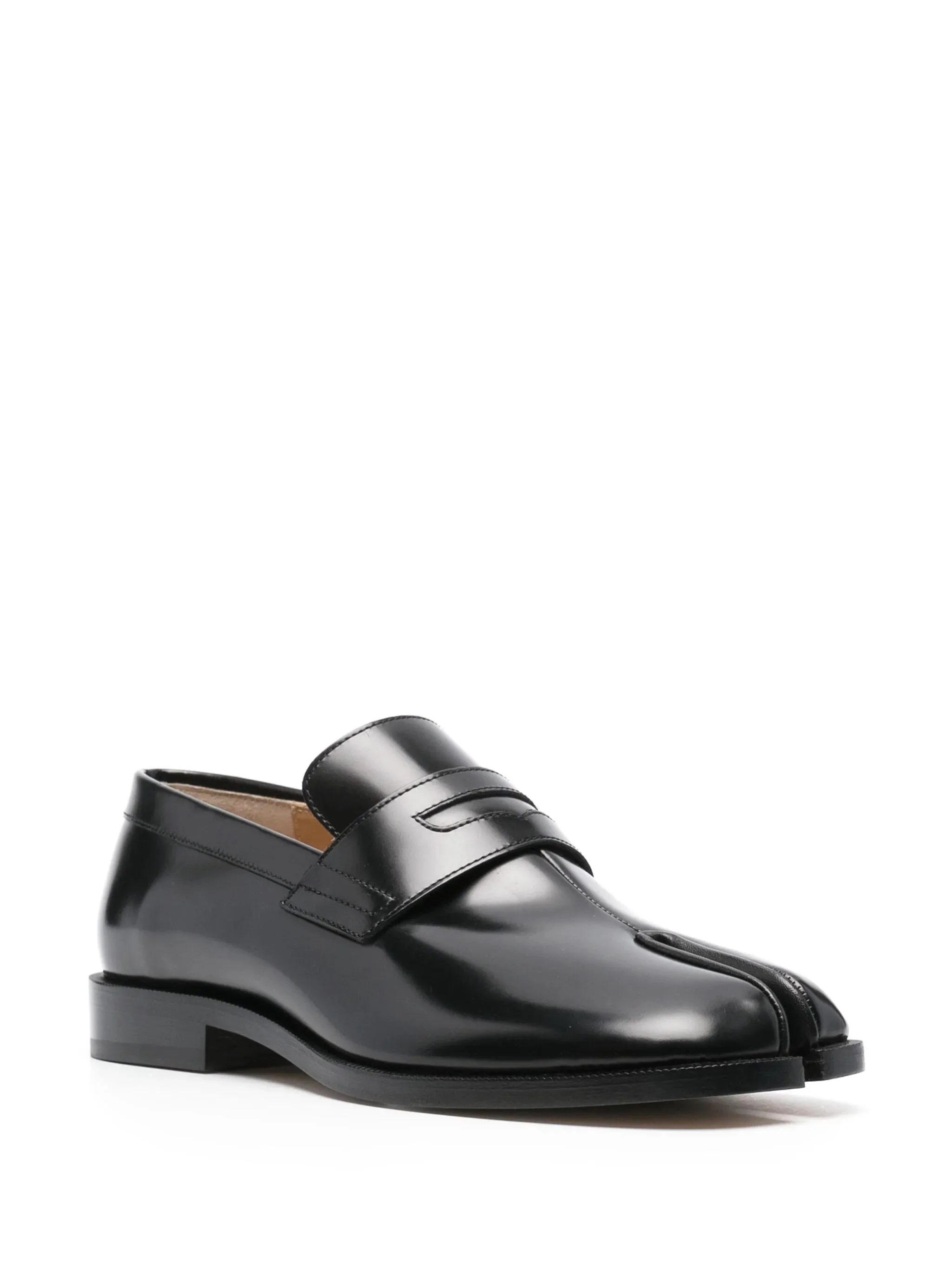 Tabi Leather Loafers - Black