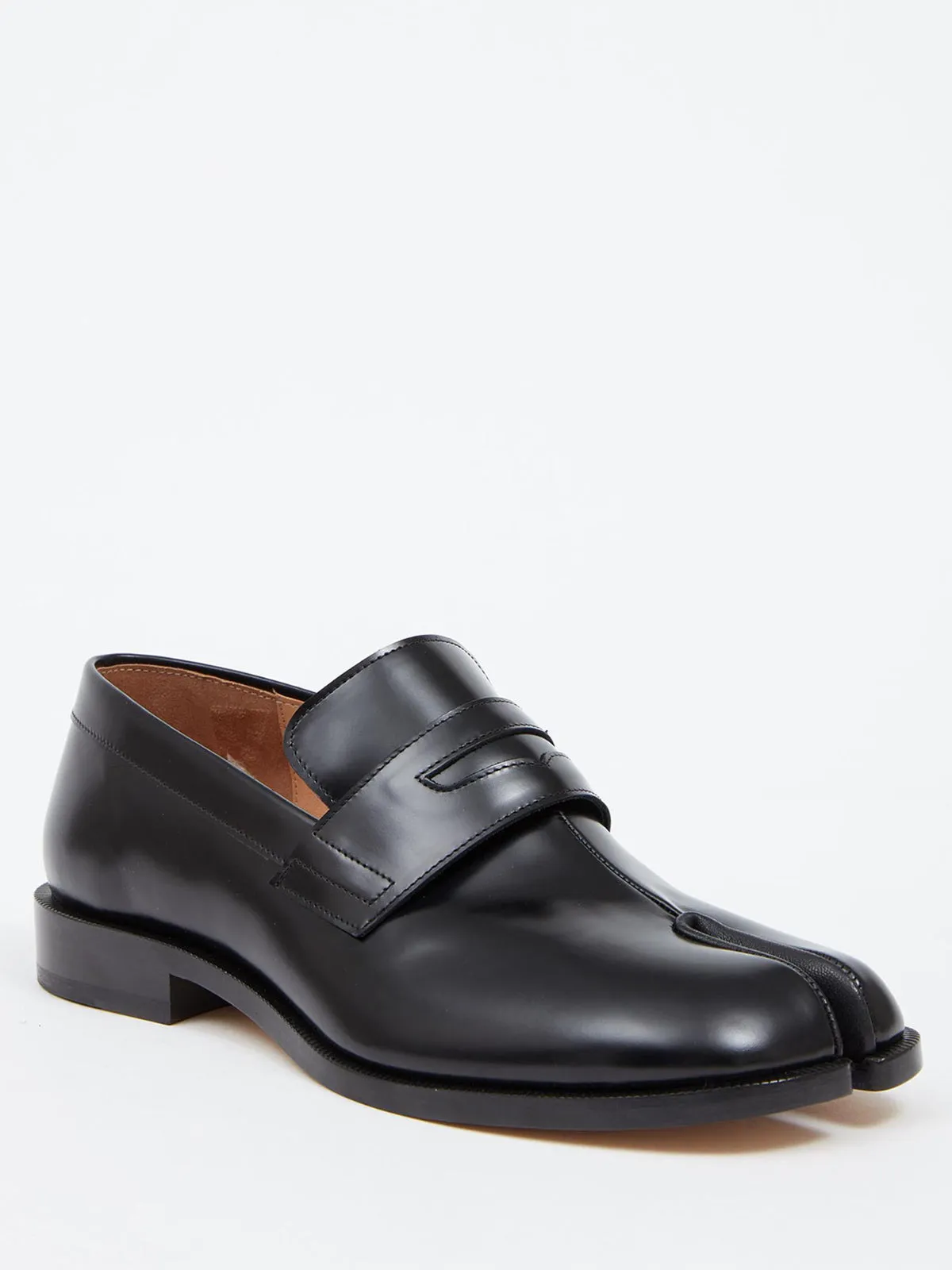 Tabi Leather Loafers - Black