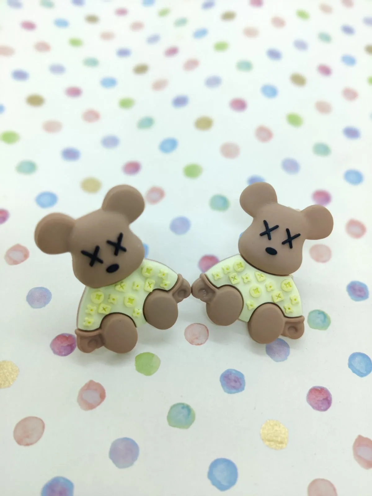 TEDDY SHOE CHARMS - BROWN